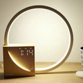 Multifunctional LED Ring Lamp with Alarm Clock & White Noise